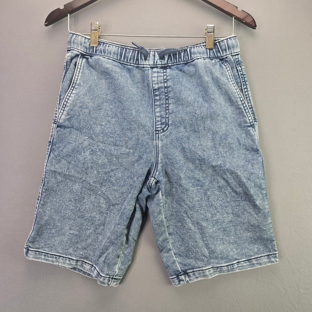 Colorful Planet Boys Denim Shorts Acid Wash XL 14/16 Blue Stretch Elastic Waist